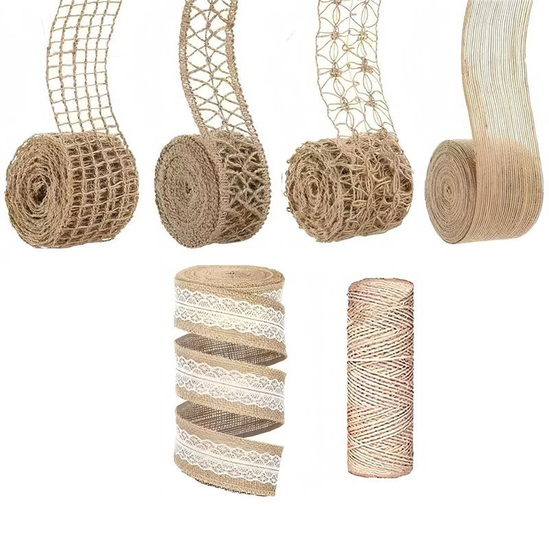 Twine Jute Natural - WORTHOWN-5 Rulo 13Ft Jüt Kurdele Telli