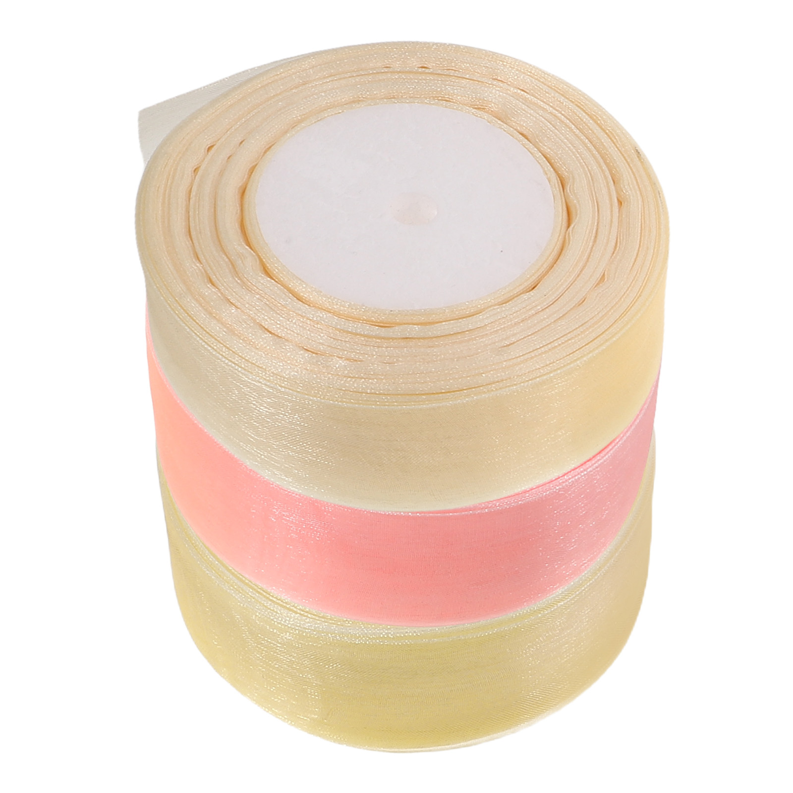 Ribbon Organza Roll - 3 rulo şeffaf organze kurdele 50