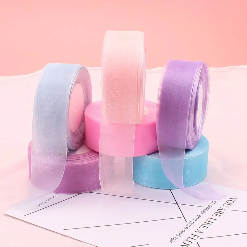 Ribbon Organza Roll - 4 cm Şifon Organze Kurdele Toptan