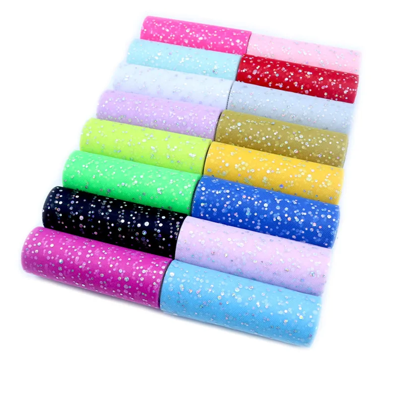 Ribbon Organza Roll - Glitter pullu tül rulosu 15 cm