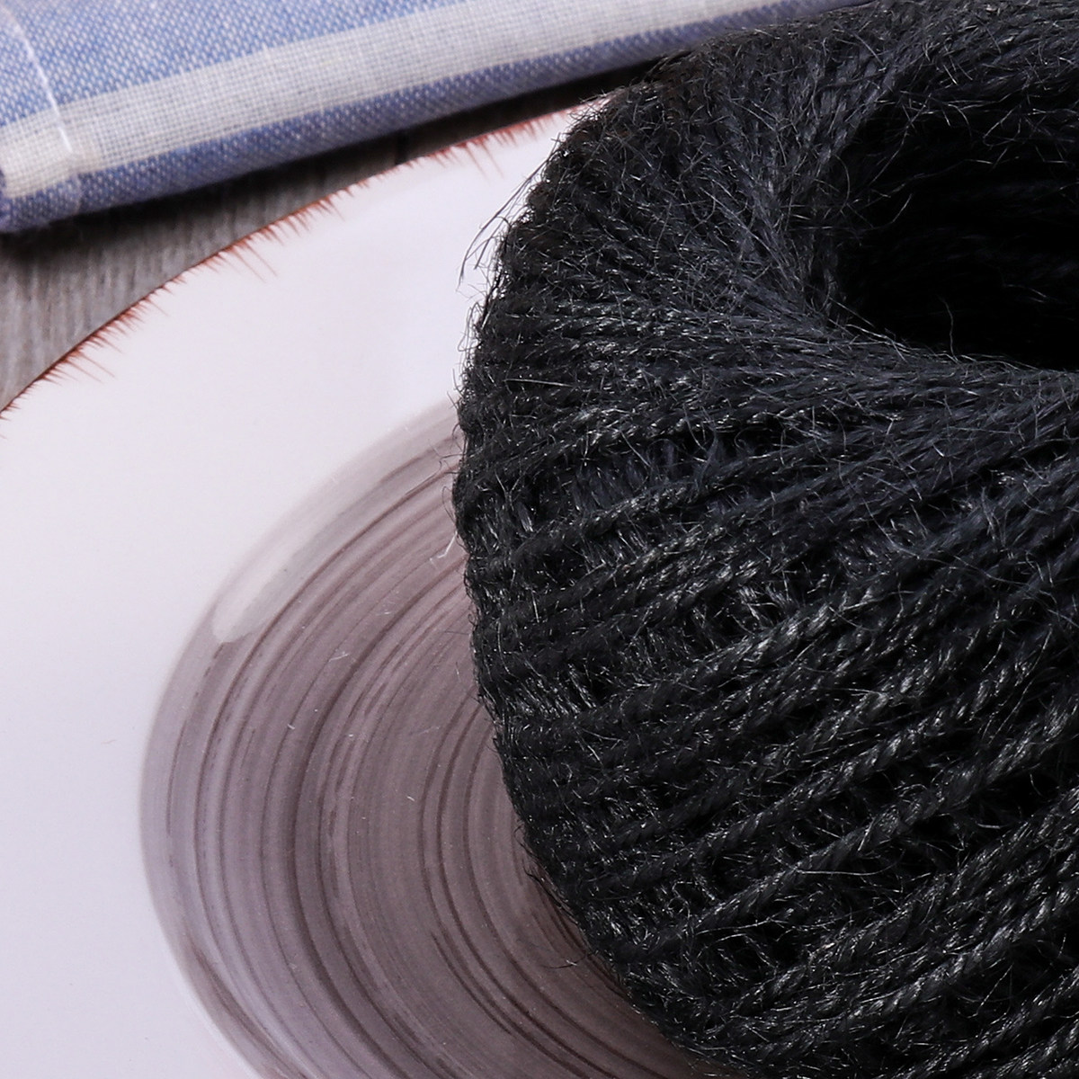 Twine Jute Natural - Doğal Siyah Jüt Halat İp Sicim