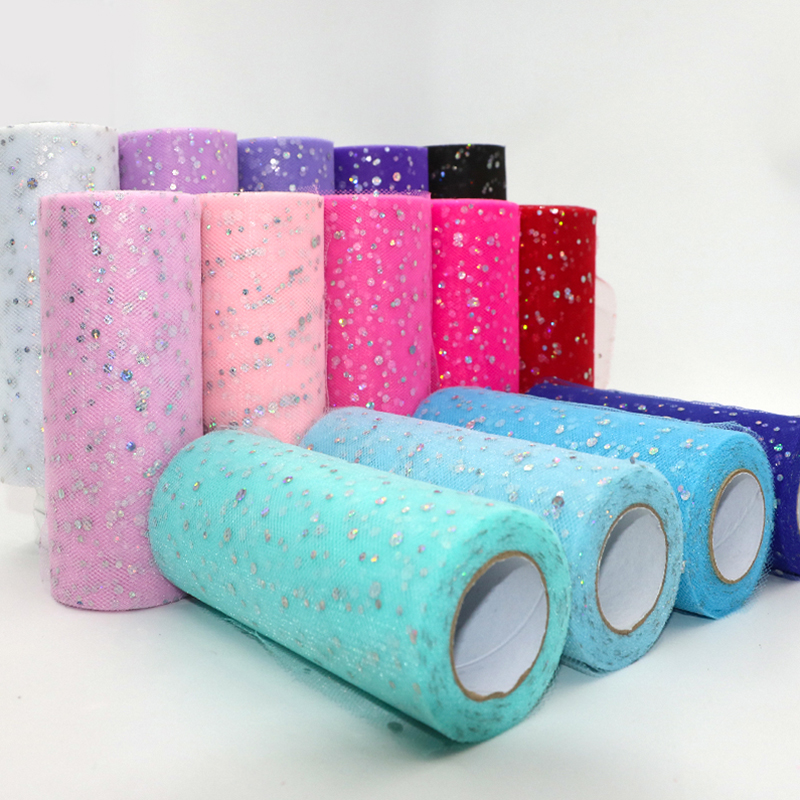 Ribbon Organza Roll - Parlak pullar Tül Rulo 10 Metre