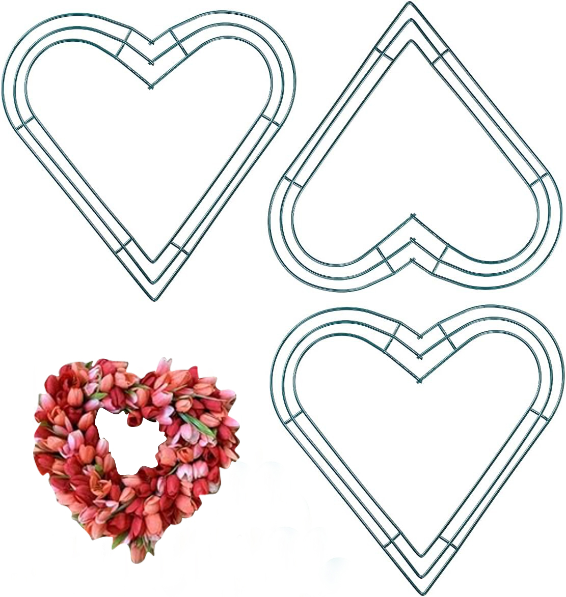 3 paket Premium Metal kalp for - Wreath Form Wire incelemesi ve fiyatı